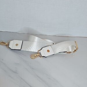 White and Gold Adjustable Bag Strap
